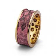 Розовое кольцо с кожей питона, Франция