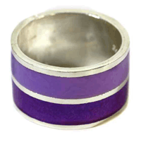 Серебряное кольцо с эмалью Эквадор ручная работа