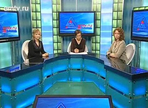 Наталья Шилкина (слева) и Ольга Кулейкина (справа) на записи передачи